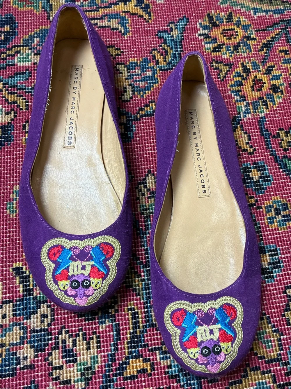 Marc by Marc Jacobs Embroidered Ballet Flats